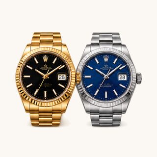 Gold and stainless steel luxury wristwatches